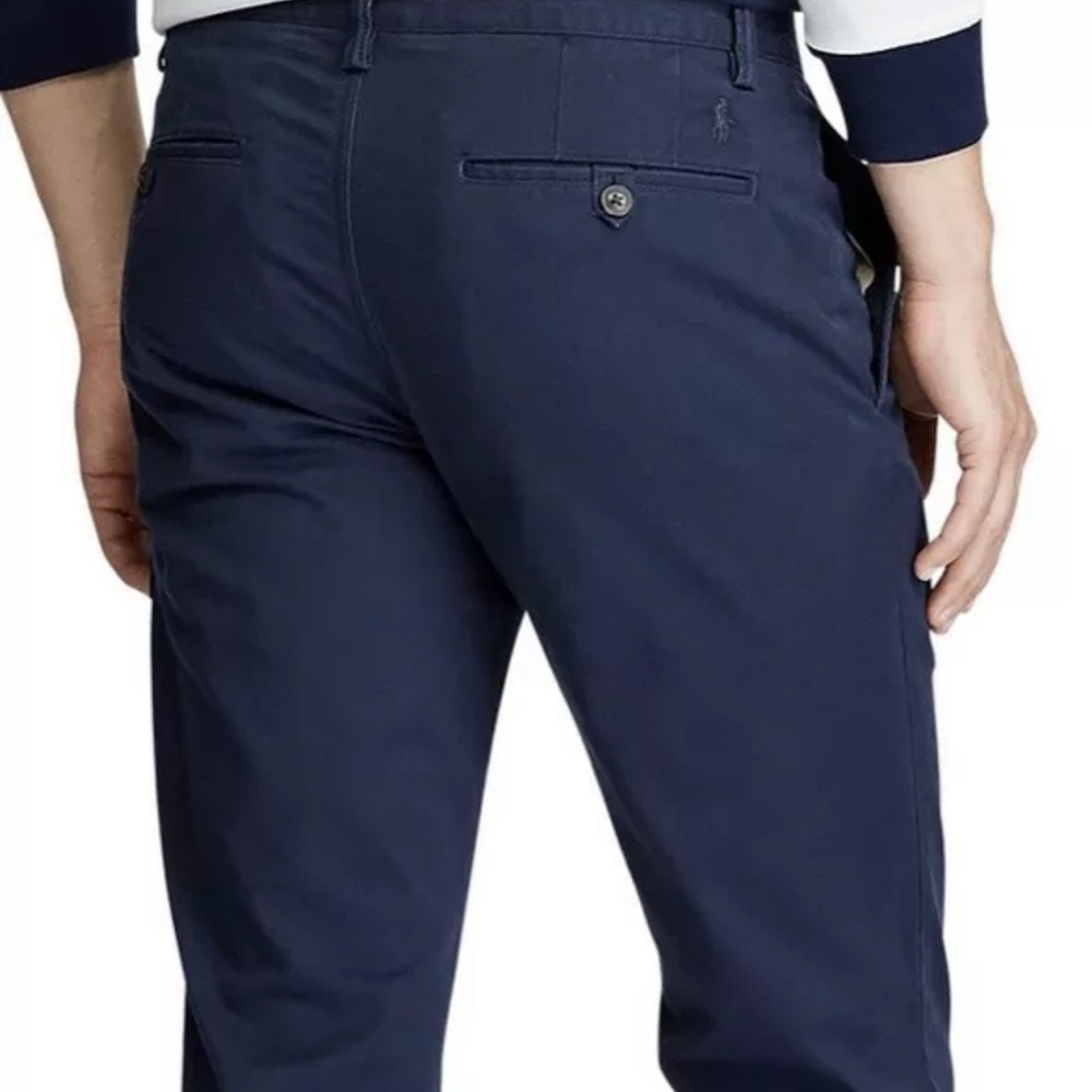 NWT Mens Polo Ralph Lauren Aviator/Navy Slim Fit Dress Pants 42x30 $85 - Picture 2 of 7